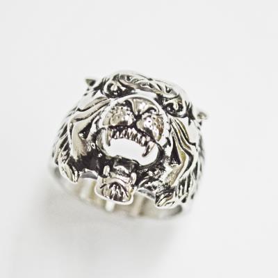 Stainless Steel Tiger Face Head Ring