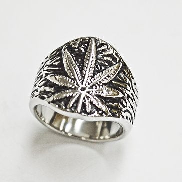 Stainless Steel Leaf Ring