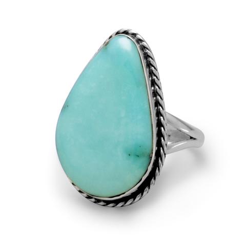 Sterling Silver Freeform Turquoise Ring