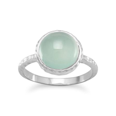 Sterling Silver Sea Green Chalcedony Rings