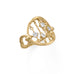14 Karat Gold Plate Chain with CZ's Ring