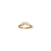 14 Karat Gold Plated Marquise Synthetic Opal Ring