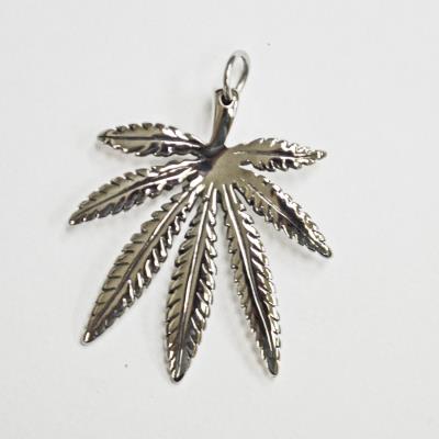 Stainless Steel Leaf Pendant Necklace