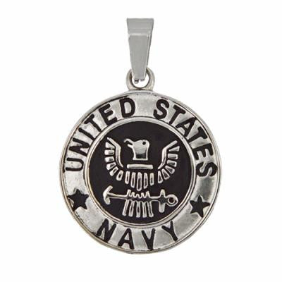 Stainless Steel United States Navy Pendant