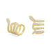 14 Karat Gold Plated Snake Ear Cuffs with Signity CZs
