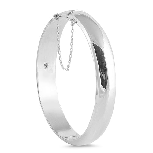 Sterling Silver Polished Round Bracelet with Chain
