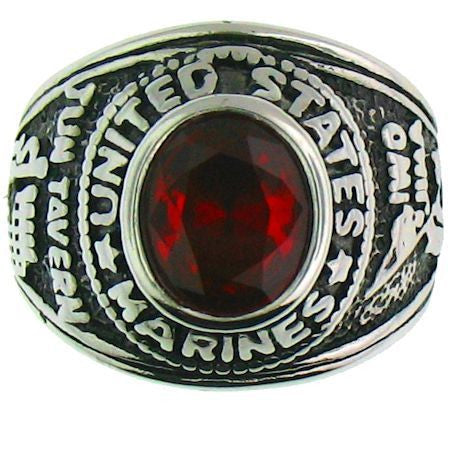 Stainless Steel United States Marines Ring