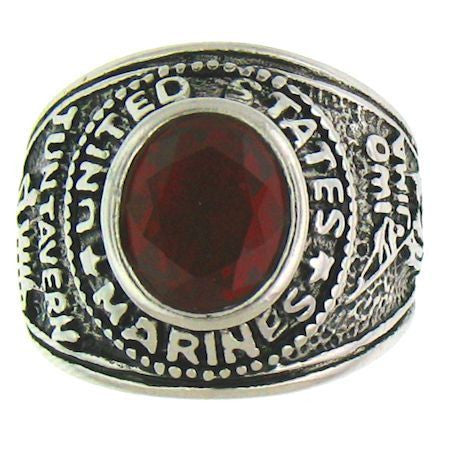 Woman's Stainless Steel United States Marines Ring