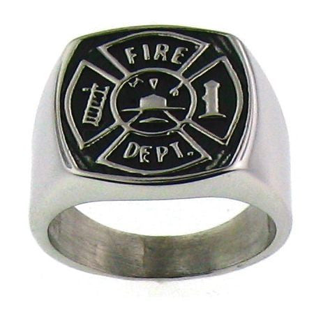 Stainless Steel Fire Department Ring