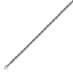 Stainless Steel Twisted Rope Necklace