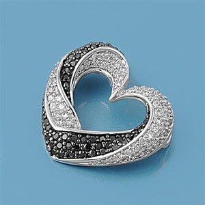 Silver Silver CZ Pendant - Heart