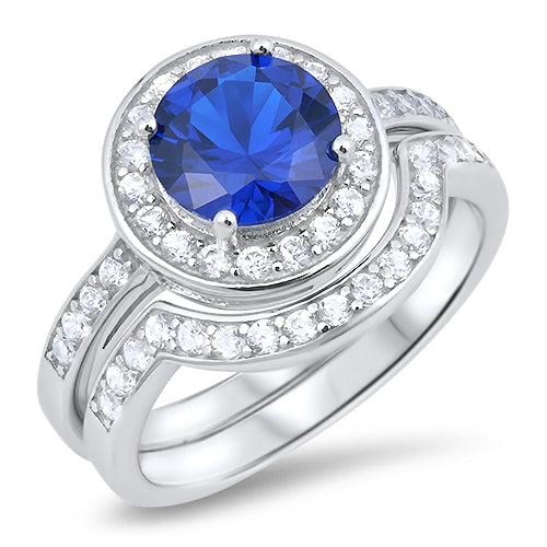 Sterling Silver Wedding Ring W/Clear CZ