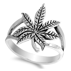 Sterling Silver Leaf Ring