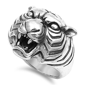 Sterling Silver Tiger Ring