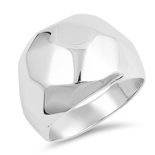 Sterling Silver Dimisional Men's Ring