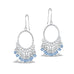 Sterling Silver Classic Dangle With Crystal Hook Earrings