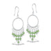 Sterling Silver Bali Style Dangle With Crystal Earrings
