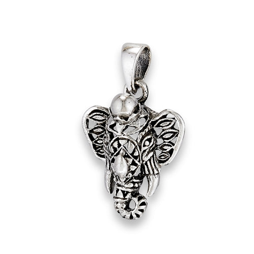 Sterling Silver Filigree Ganesha Elephant Pendant