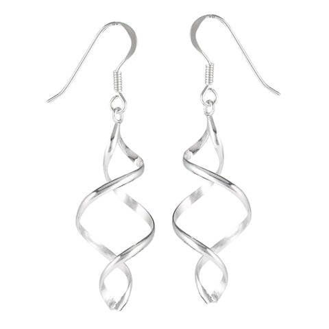 Sterling Silver Twist Triple Circle Earrings - Matador Diamond