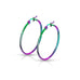 Stainless Steel Rainbow Hoop Earrings