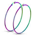 Stainless Steel Rainbow Hoop Earrings