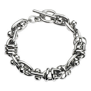 Men's Stainless Steel Bracelet with Toggle Clasp