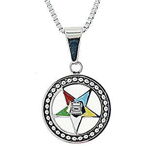 Stainless Steel Eastern Star Pendant Necklace-Silver - Matador Diamond