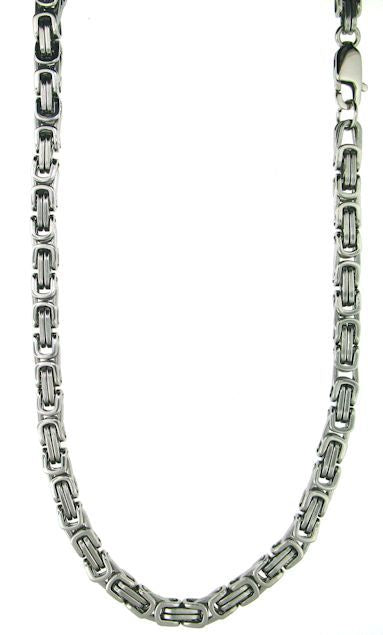 Stainless Steel Byzantine Bracelet & Necklace