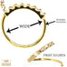 14k Solid Gold Prong Setting 7 Zircon Hoops Piercing Twist top Open