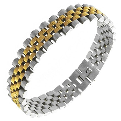 Stainless Steel 2 Tone Bracelet - Matador Diamond