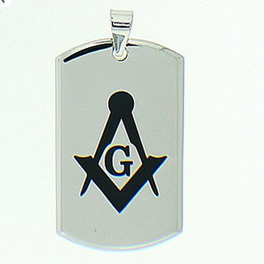 Stainless Steel Heavy Duty Masonic Pendant Necklace