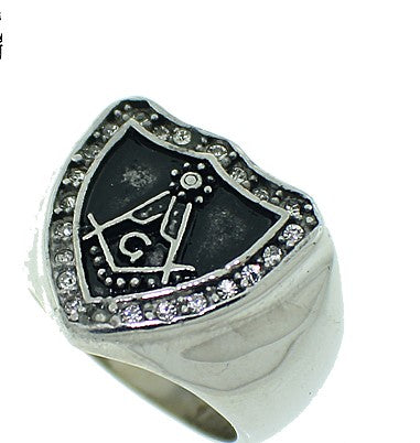 Stainless Steel Masonic Ring - Matador Diamond